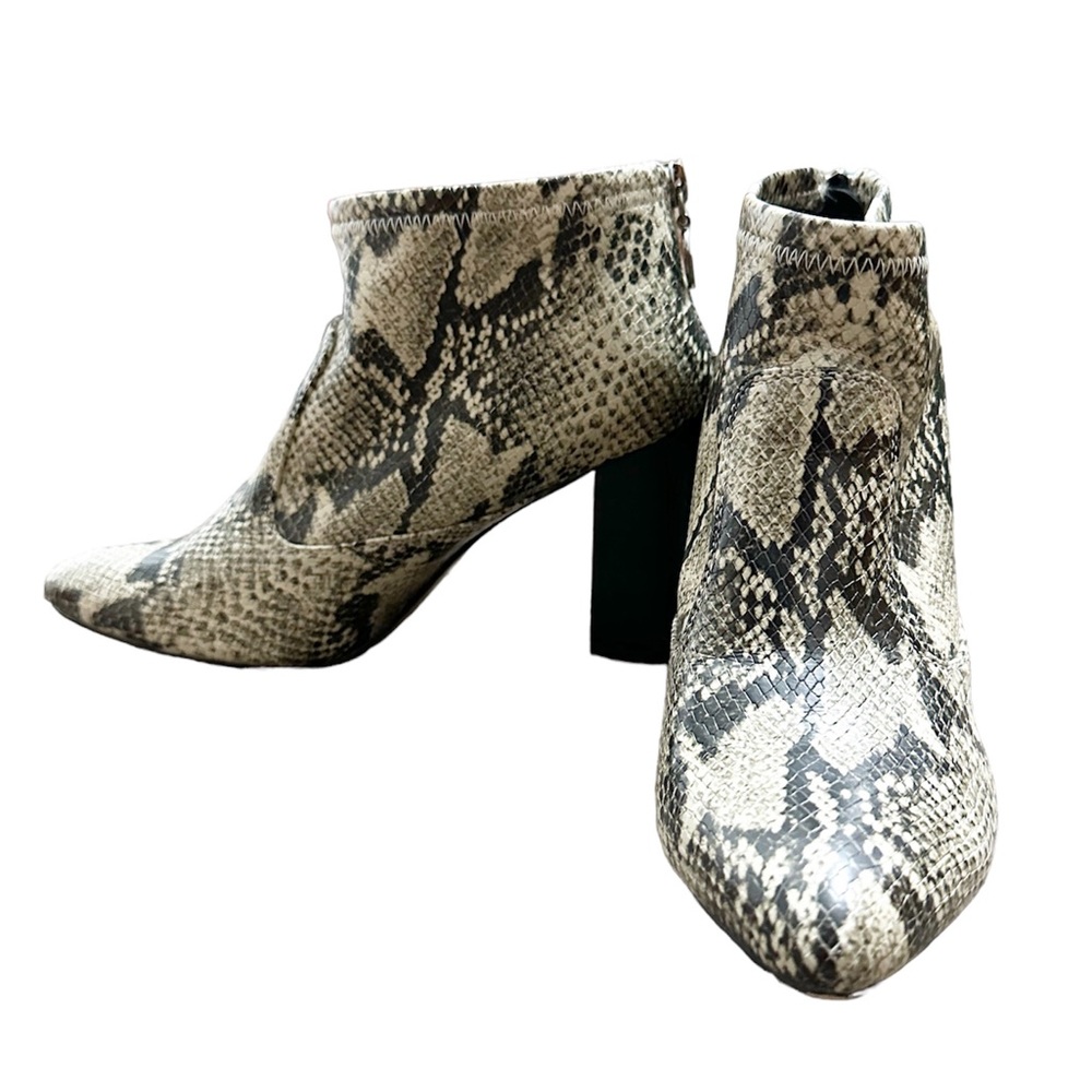 Franco Sarto Snakeskin leather ankle boots size 8
